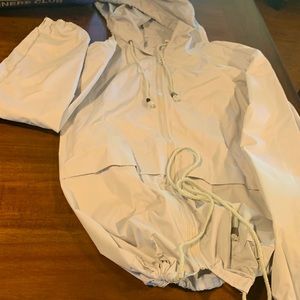 Light gray waterproof windbreaker